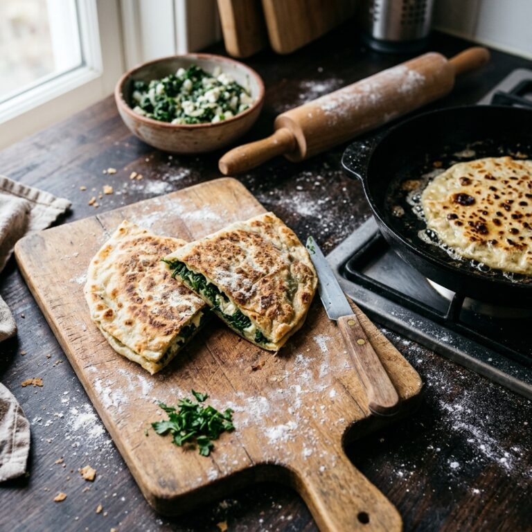 Ispanaklı Gözleme Tarifi: 4 Kişilik, Peynirli ve Tavada