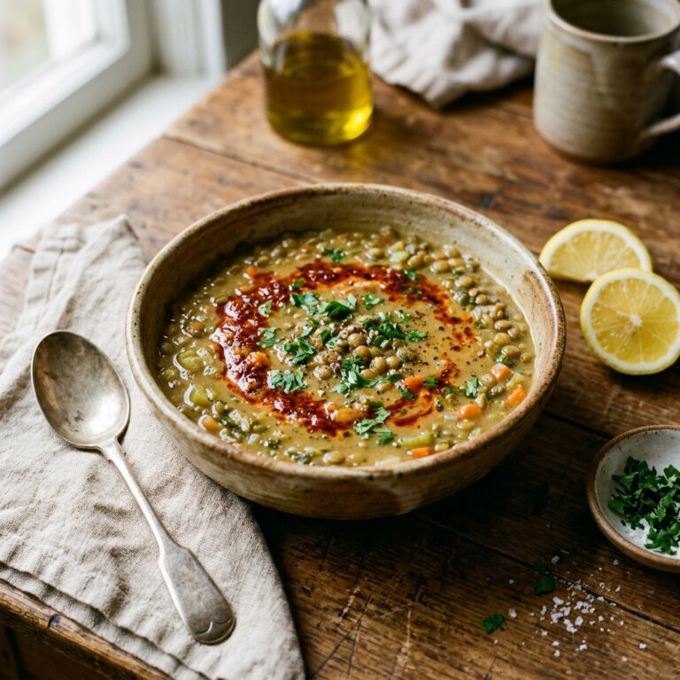Yeşil Mercimek Çorbası Tarifi: 6 Kişilik, Limonlu